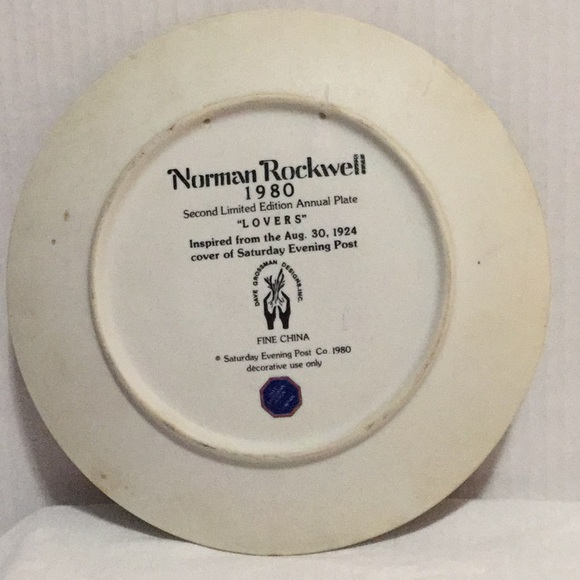 1980 Norman Rockwell Vintage Plate. “Lovers” - Picture 5 of 7